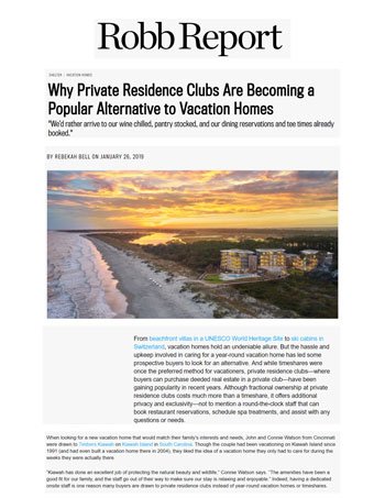 Why Private Residence Clubs Are Becoming a Popular Alternative to Vacation Homes