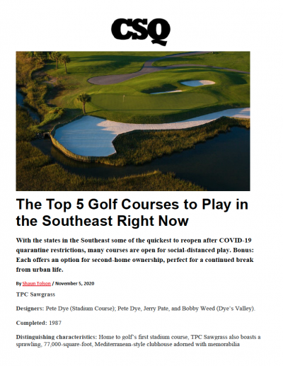 The Top 5 Golf Courses to Play in the Southeast